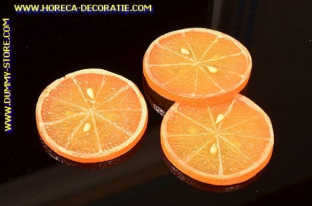 Sinaasappel schijven GROOT, 3 stuks - Ø 80 mm - Fruitdummy