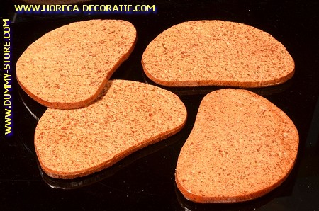 Volkoren brood, 4 plakken - 90 x 40 mm - brooddummy