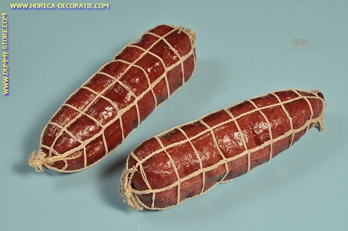 Salami in net, 2 stuks (B1) - 50x180 mm - dummy
