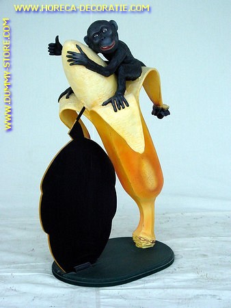 Banana with monkey, h: 1.03 meter
