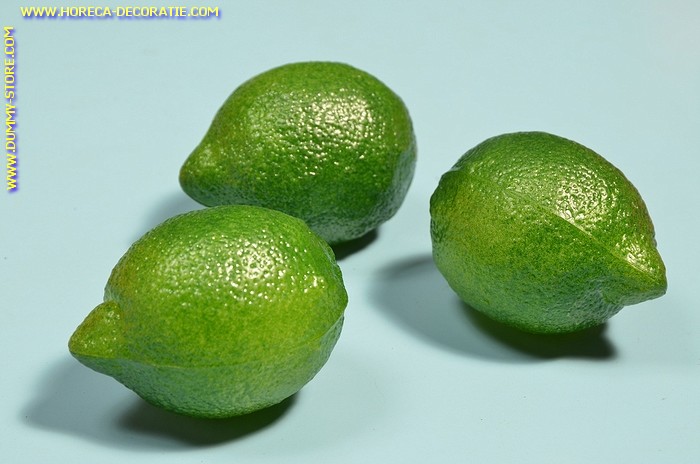 Limoen, 3 stuks - 6x8 cm - Fruitdummy