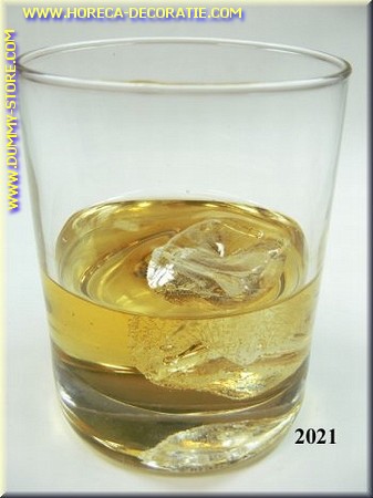 Glas Whisky on the Rocks - Attrappe