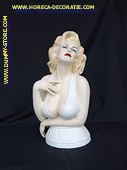 Marilyn Monroe borstbeeld, hoogte: 0,55 meter 