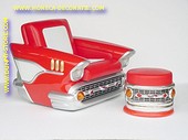 Chevrolet Sessel, rot (ohne Fussbänkschen)