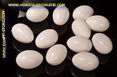 Decoratie Eieren, wit, 12 stuks - 45x65 mm 