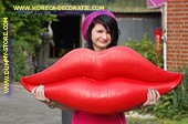 Prachtige rode lippen, 1 meter x 43 cm 