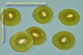 Kiwi schijven, 6 stuks - Ø 40 mm - Fruitdummy 